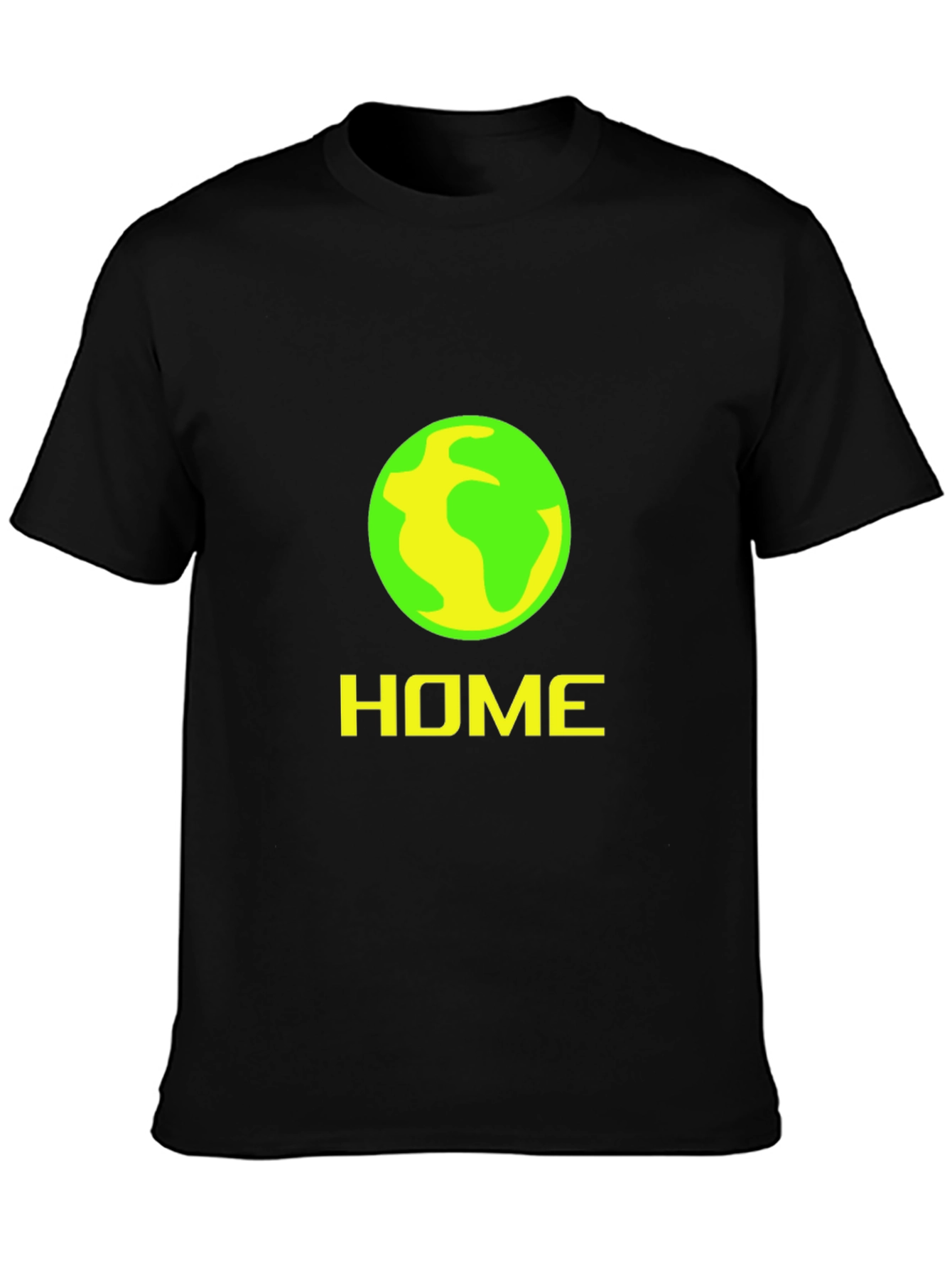 Home Planet Graphic Tee - Black Cotton Comfort