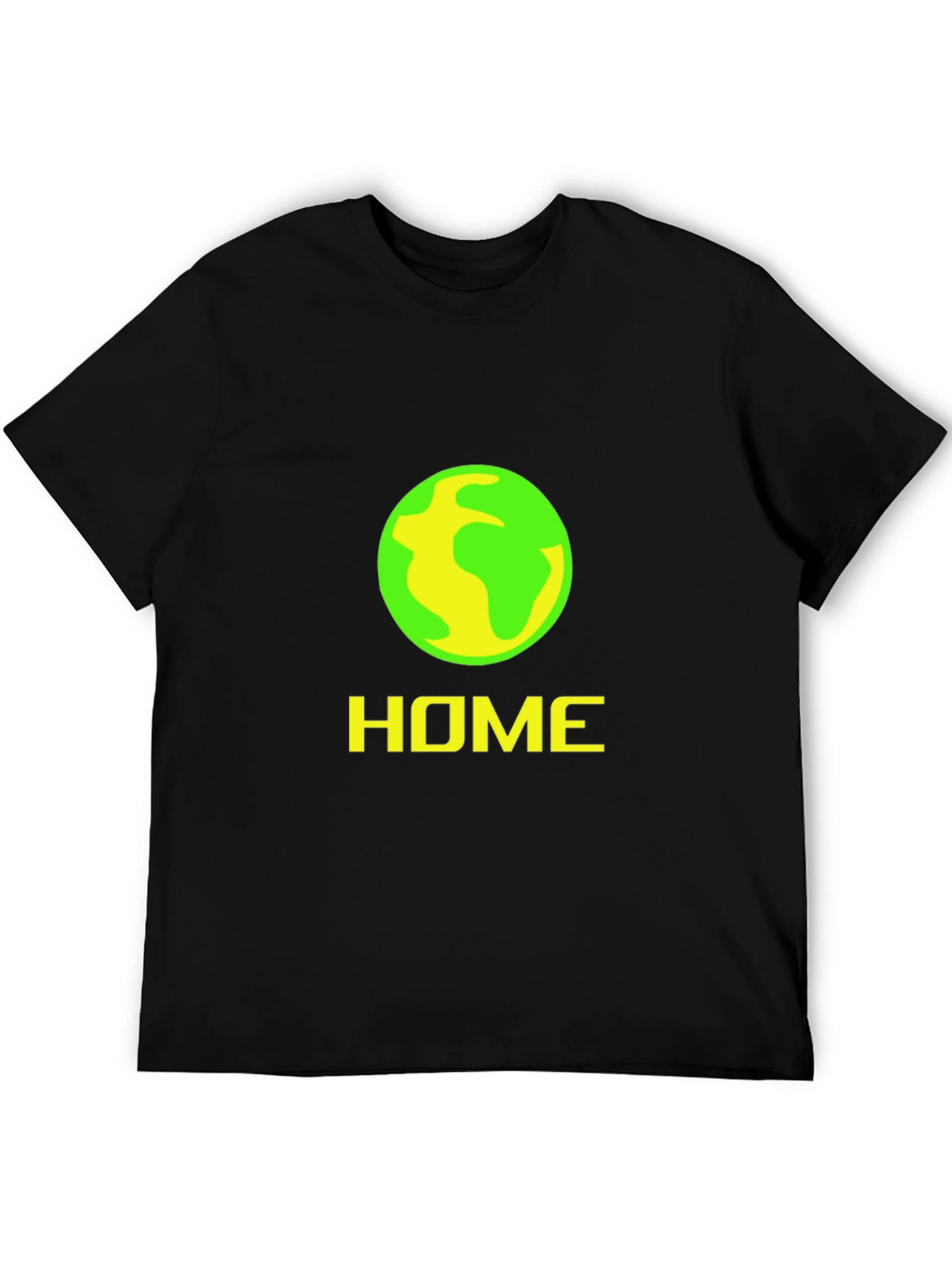 Home Planet Graphic Tee - Black Cotton Comfort