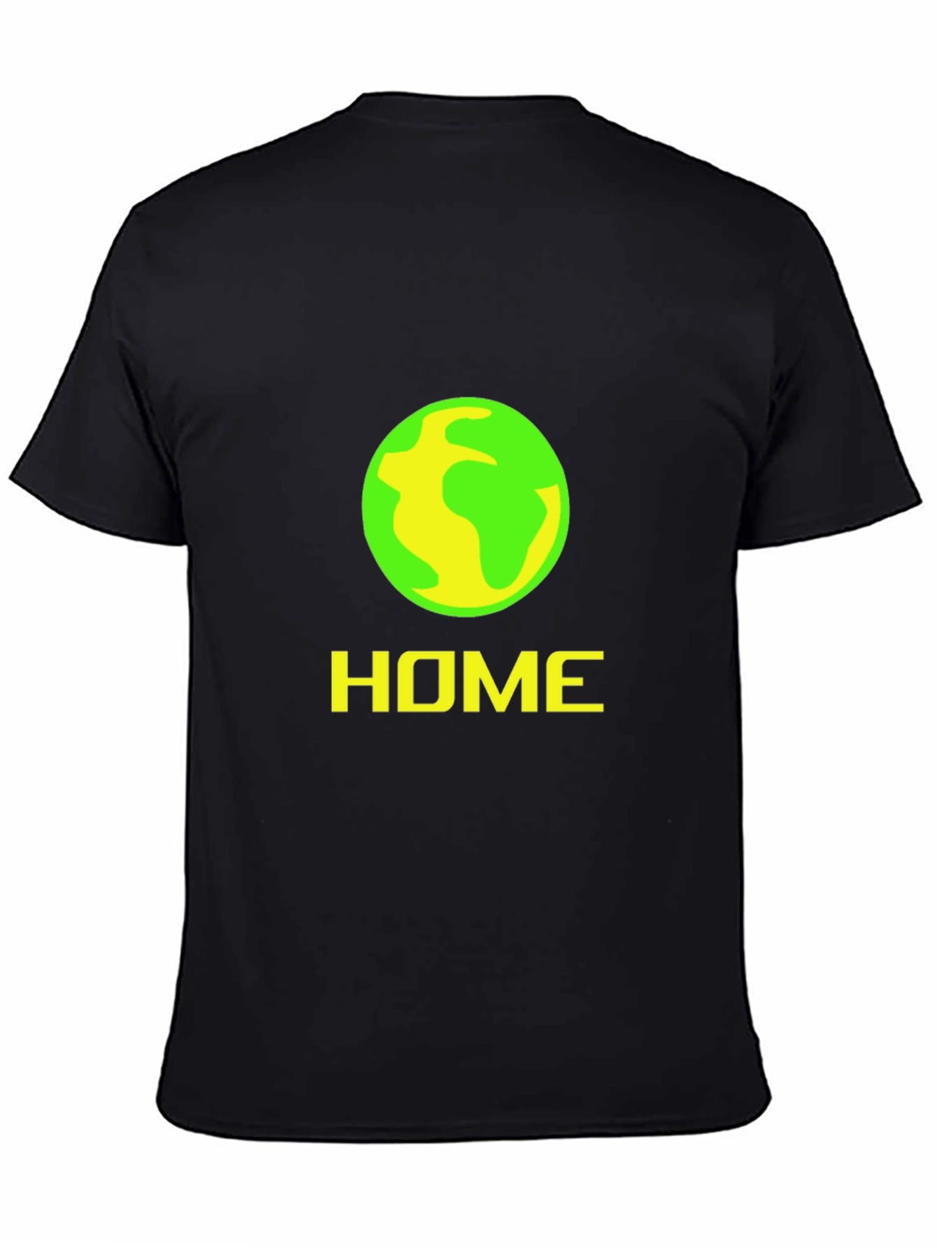 Home Planet Graphic Tee - Black Cotton Comfort