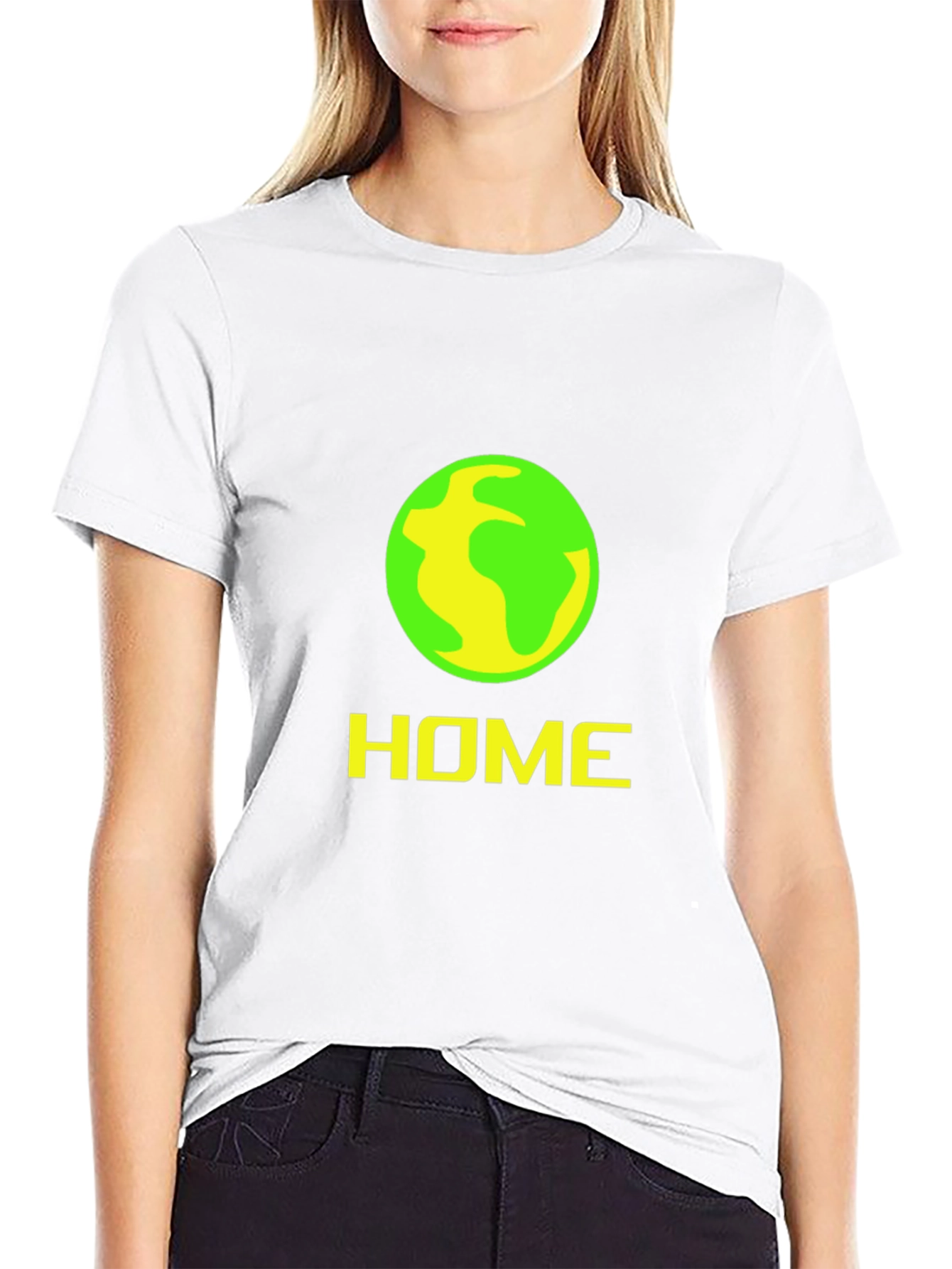 Home Planet Graphic Tee - Black Cotton Comfort