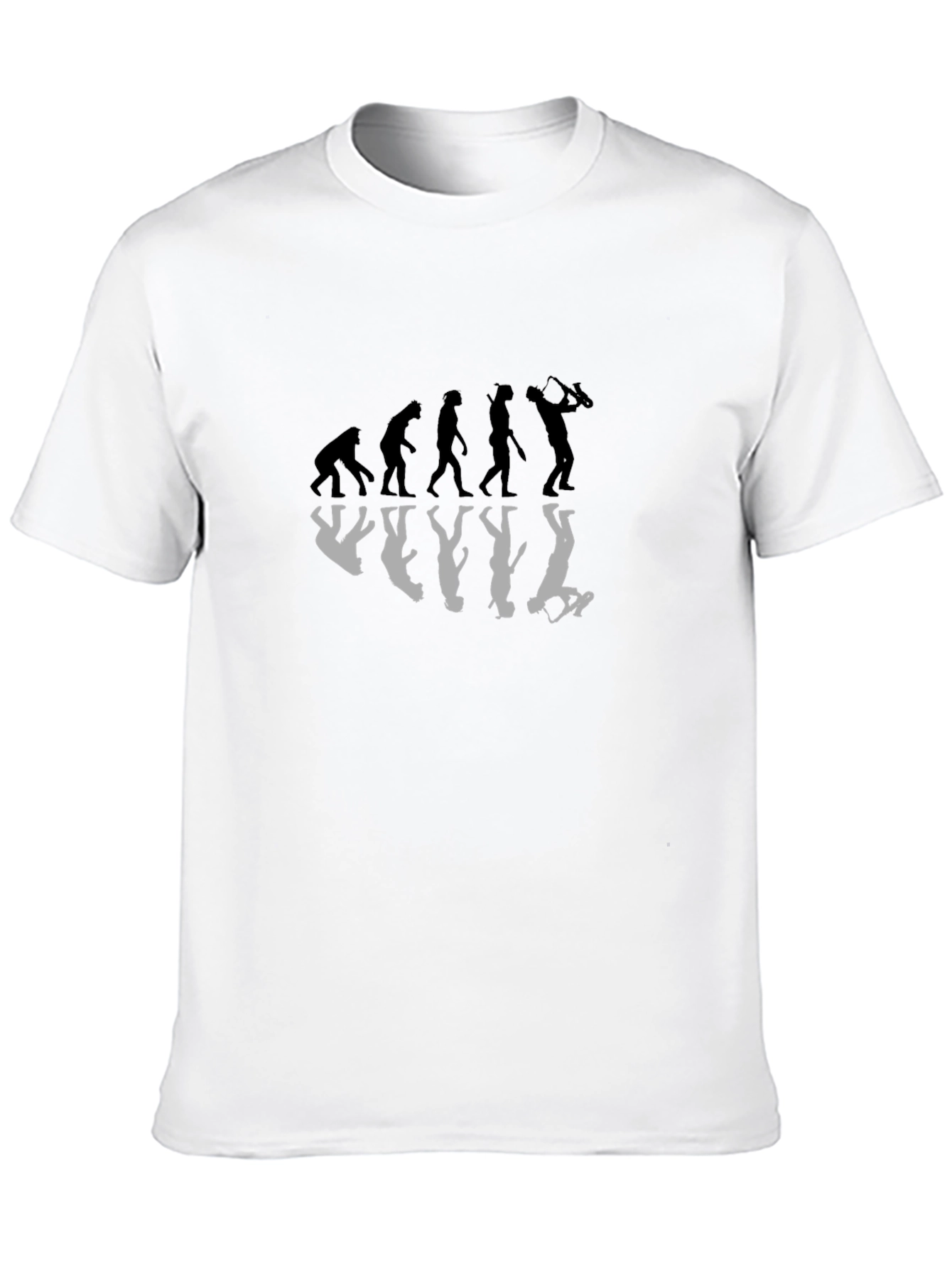 Evolution of Saxophone Player Black T-Shirt