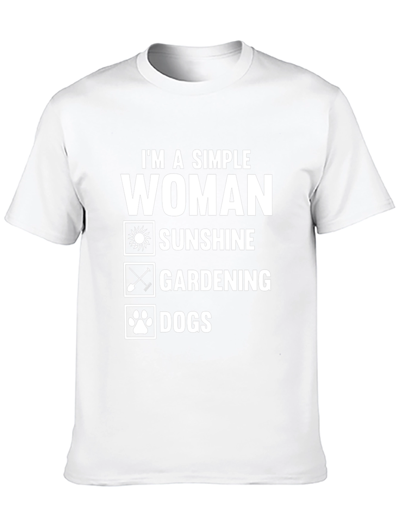 Simple Woman Sunshine Gardening Dogs Graphic T-Shirt
