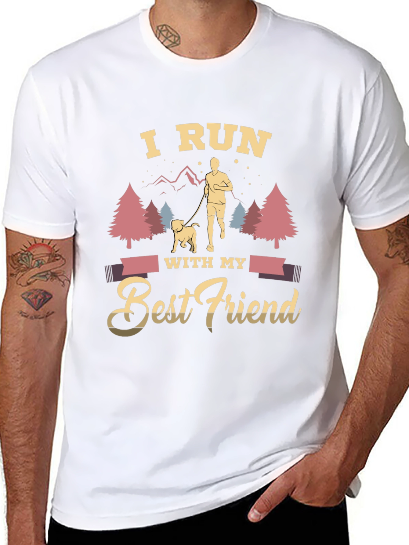 I Run With My Best Friend Graphic Tee