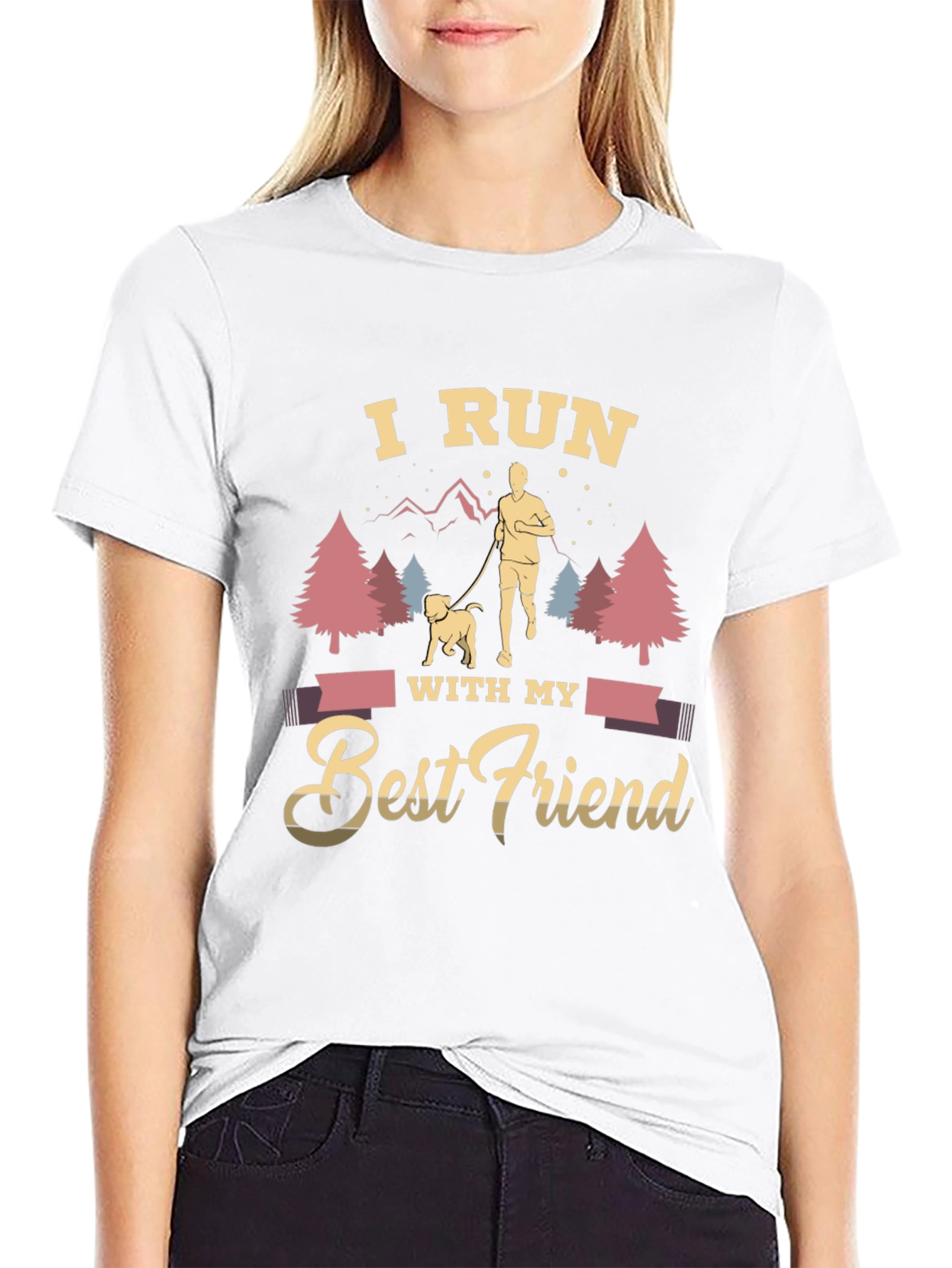 I Run With My Best Friend Graphic Tee
