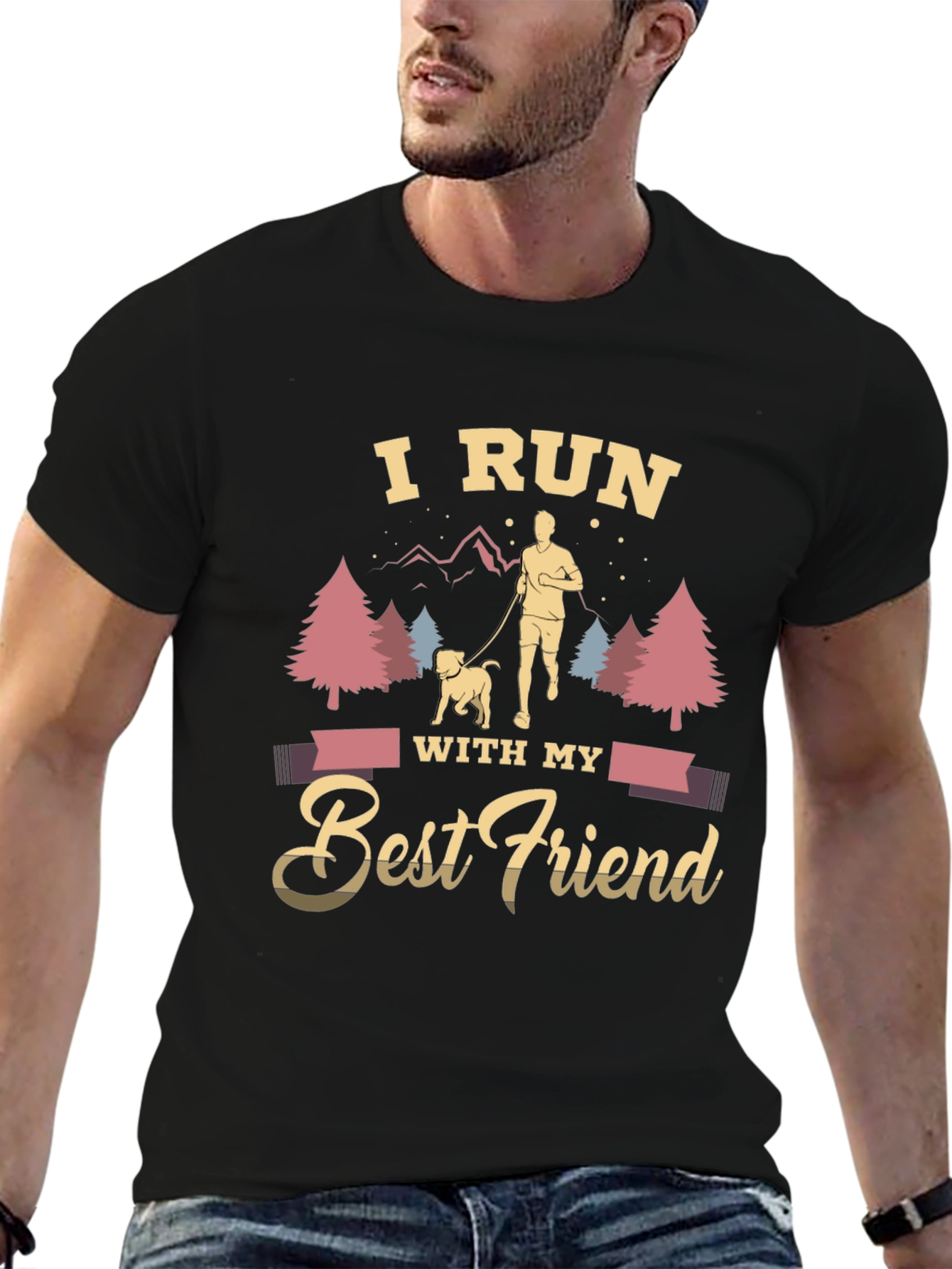 I Run With My Best Friend Graphic Tee