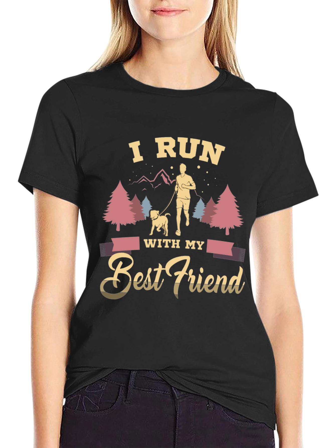 I Run With My Best Friend Graphic Tee