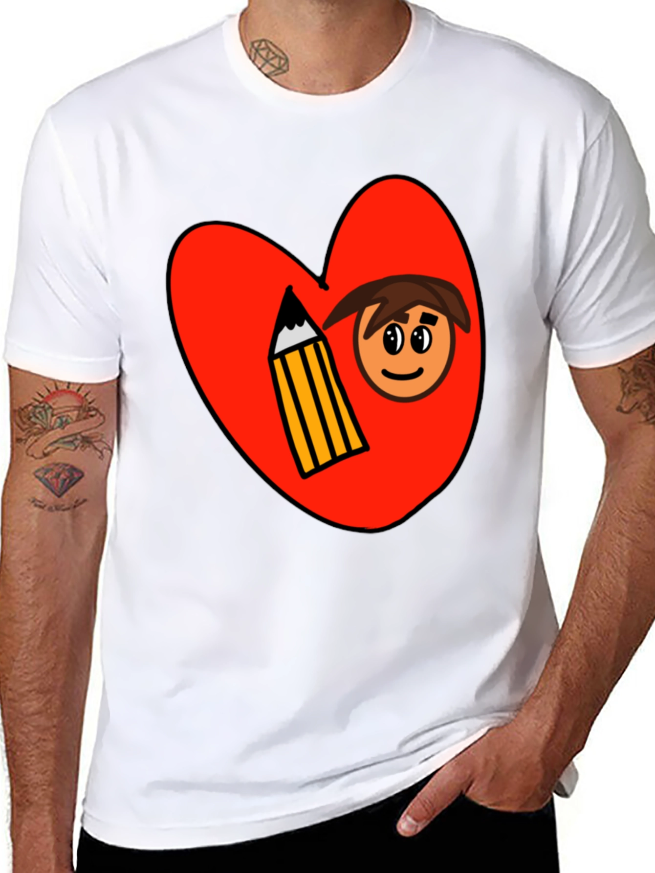 Heart & Art Tee - Fun Graphic T-Shirt