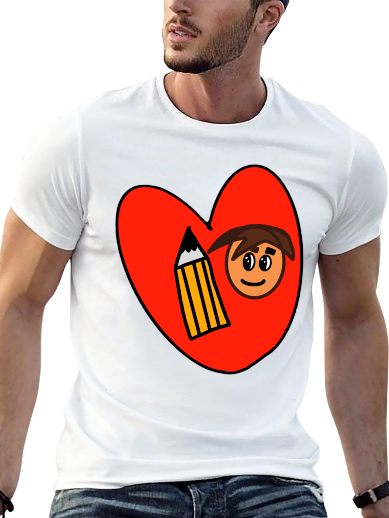 Heart & Art Tee - Fun Graphic T-Shirt