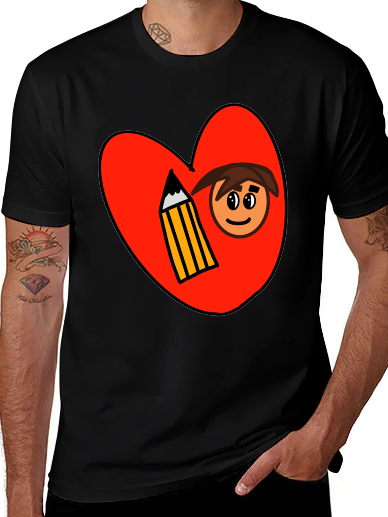 Heart & Art Tee - Fun Graphic T-Shirt