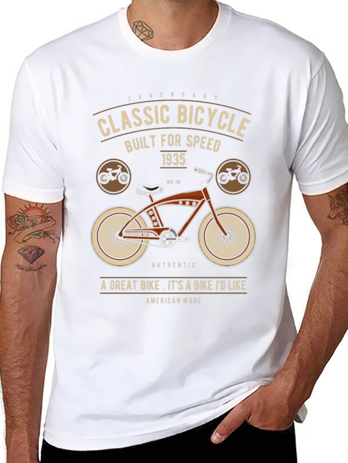 Classic Bicycle Graphic T-Shirt - Legendary Design