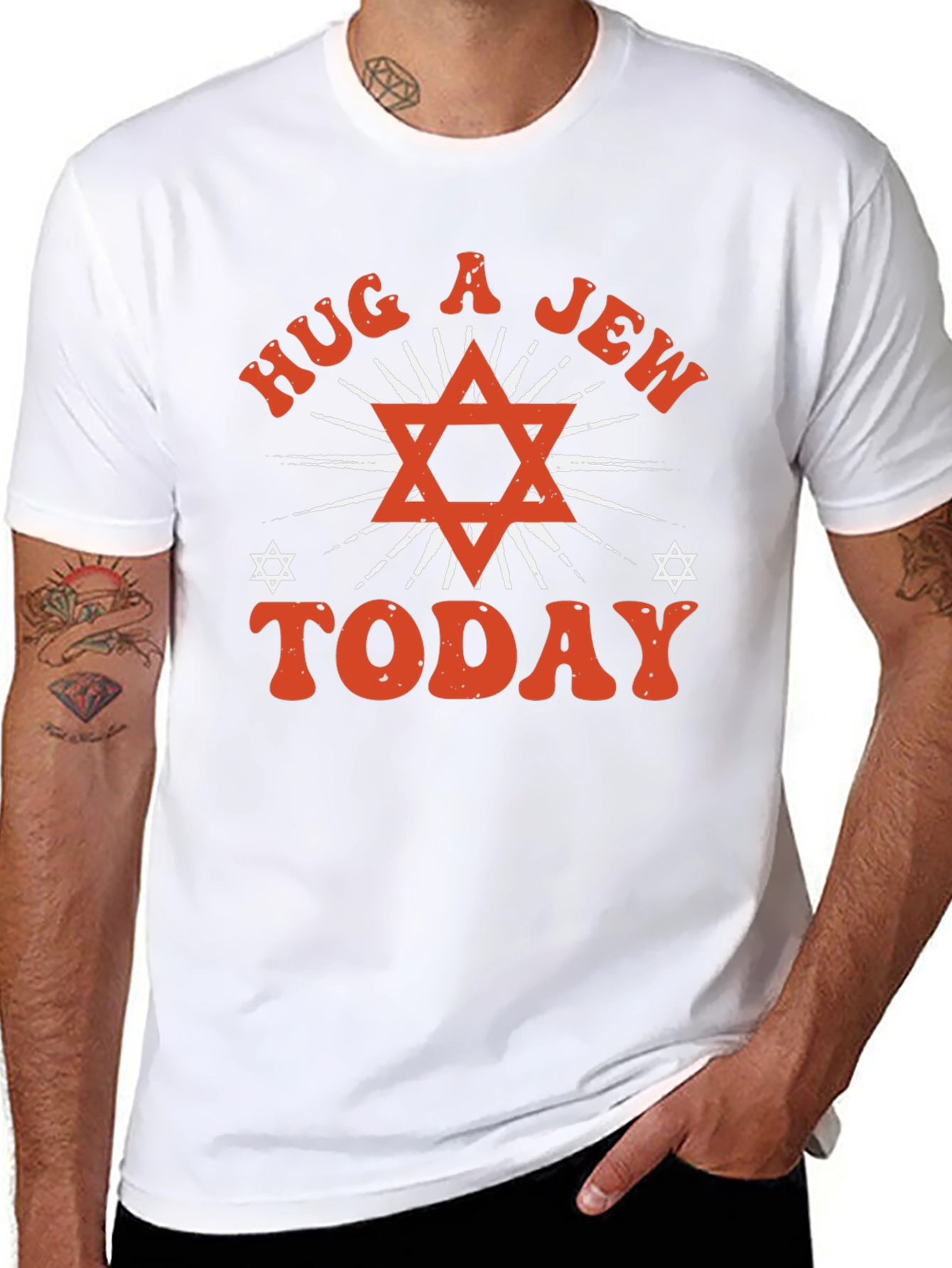 Hug a Jew Today Graphic Tee Shirt