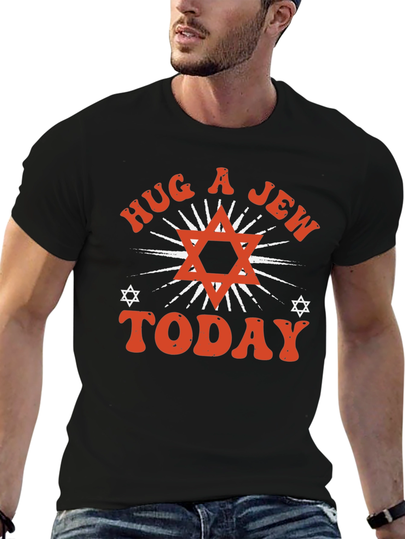 Hug a Jew Today Graphic Tee Shirt