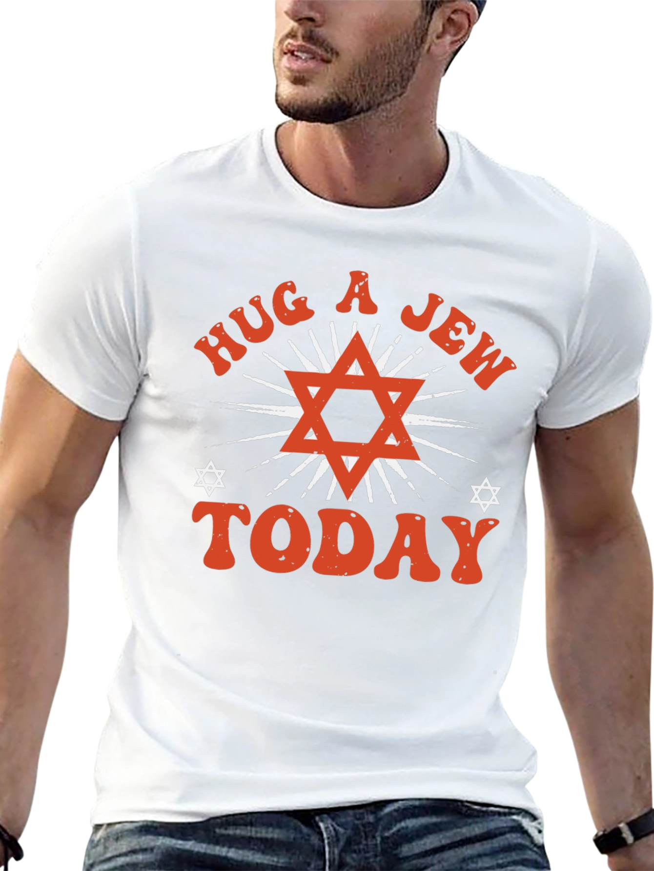 Hug a Jew Today Graphic Tee Shirt