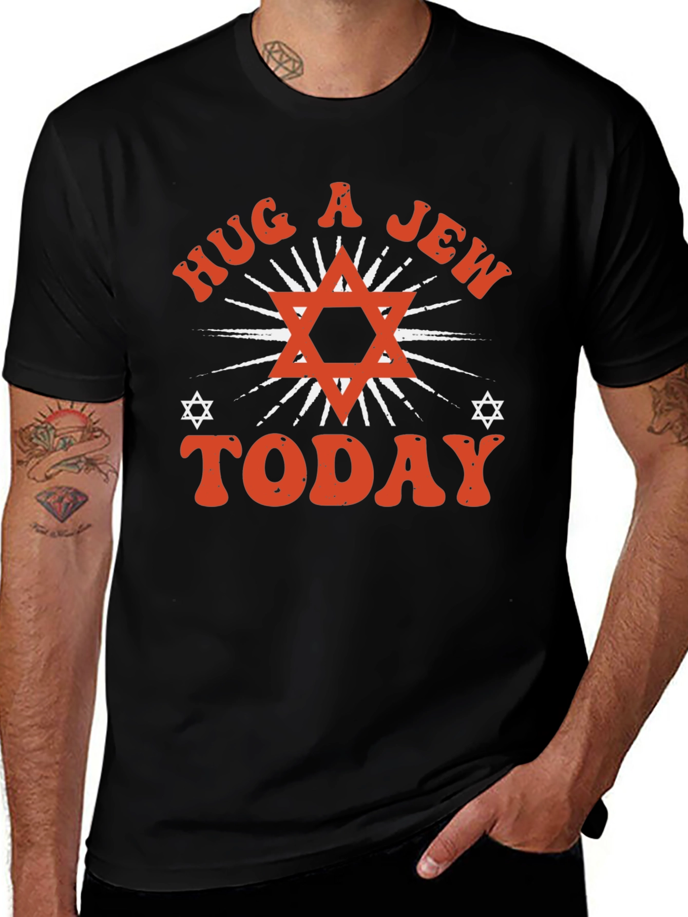 Hug a Jew Today Graphic Tee Shirt