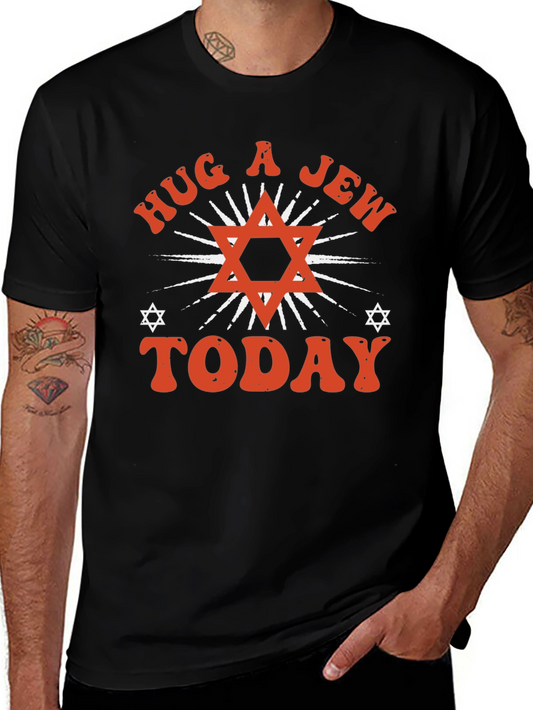 Hug a Jew Today Graphic Tee Shirt