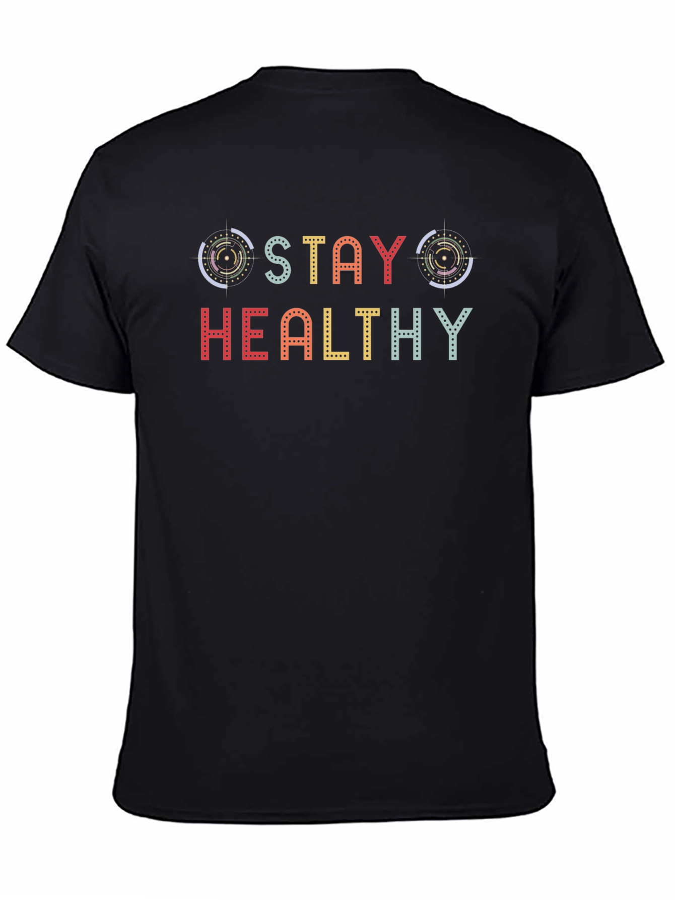 Stay Healthy Graphic Tee - Black Cotton