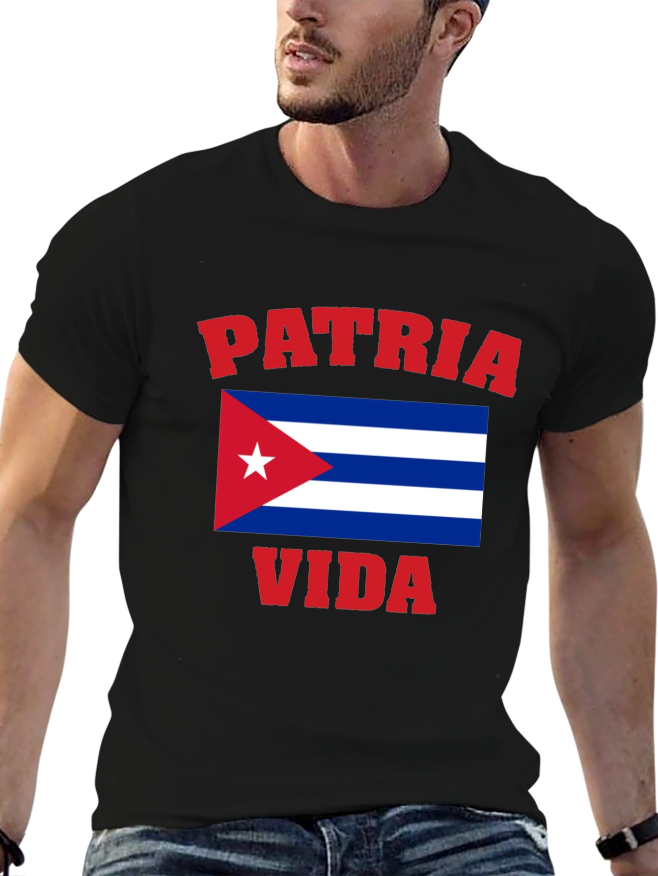 Patria y Vida Cuba Flag Graphic T-Shirt