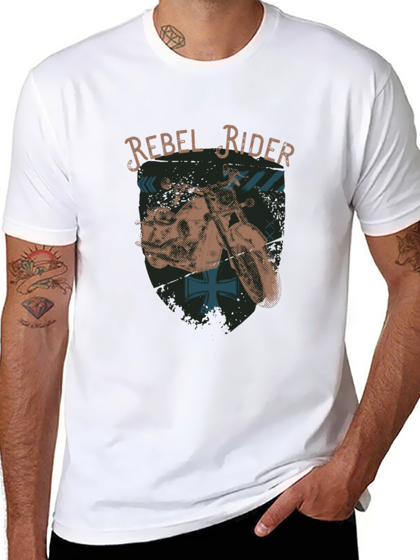 Rebel Rider Graphic T-Shirt - Black Cotton Tee