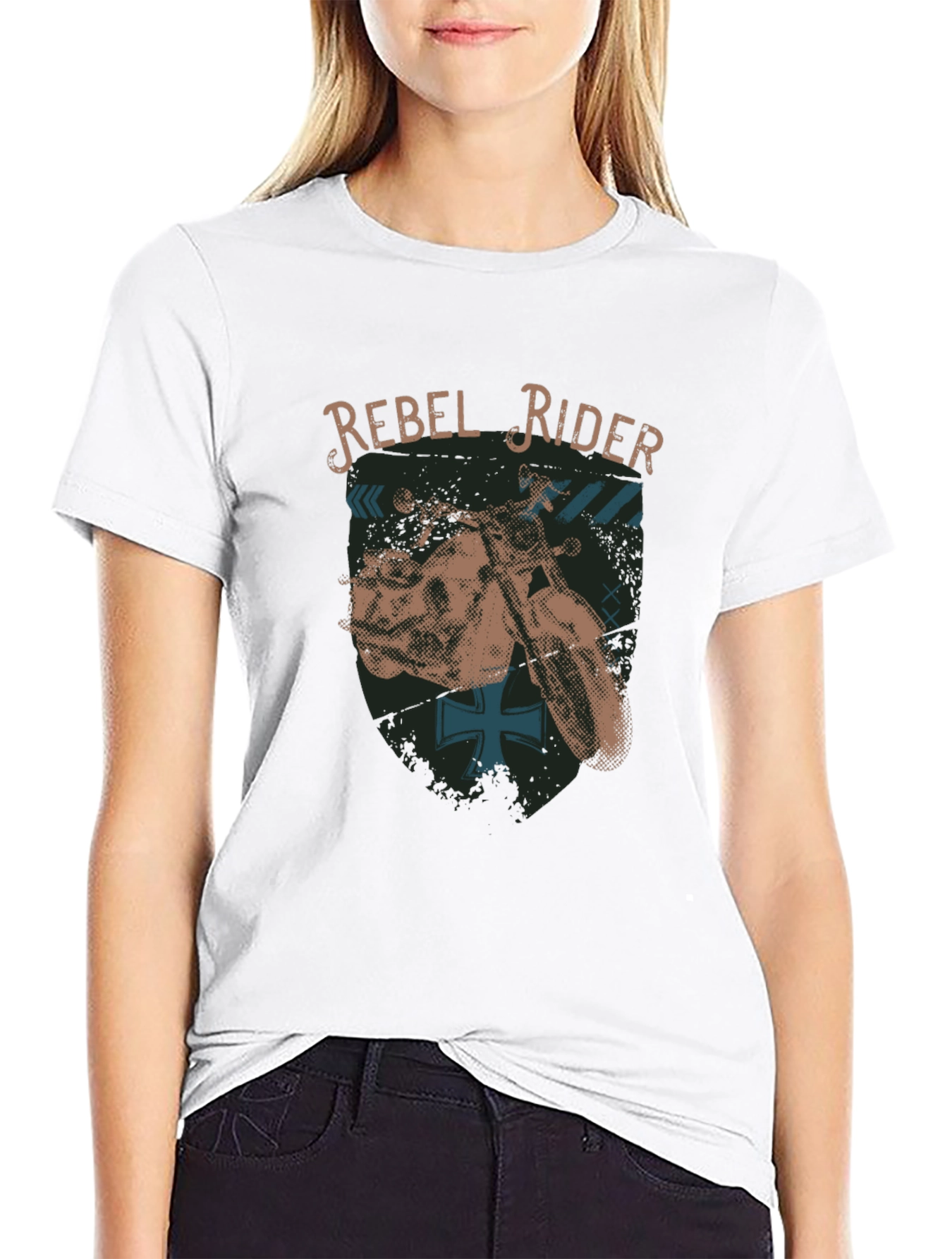 Rebel Rider Graphic T-Shirt - Black Cotton Tee