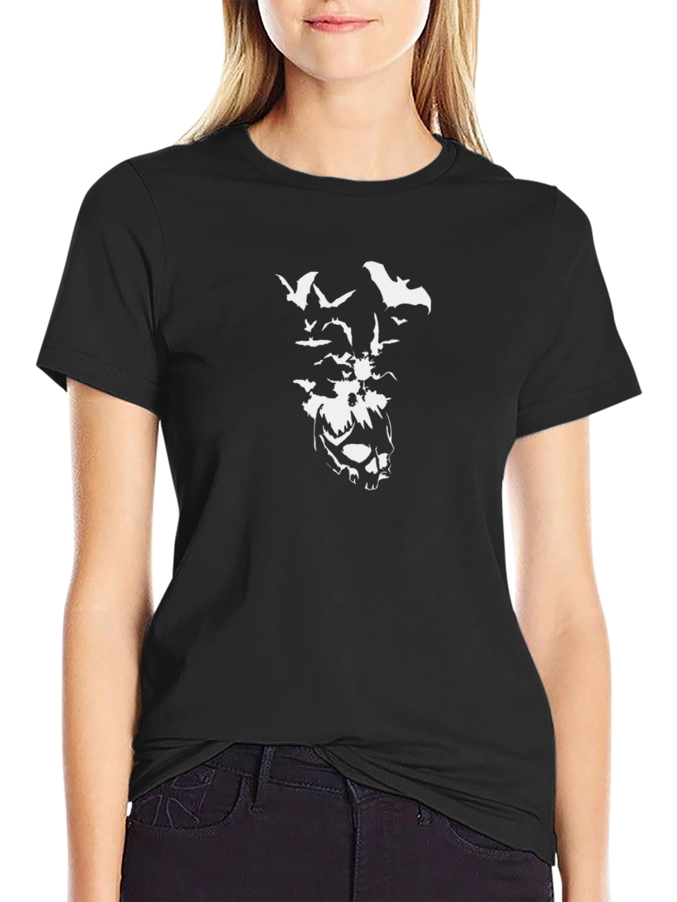 Skull & Bats Graphic Black T-Shirt - Mens
