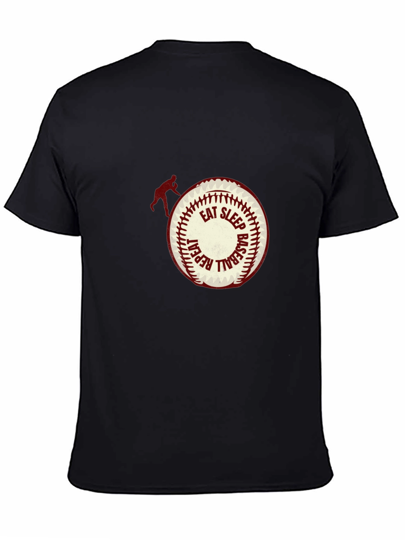 Eat Sleep Baseball Repeat Black T-Shirt
