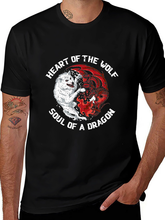 Heart of the Wolf Soul of a Dragon T-Shirt