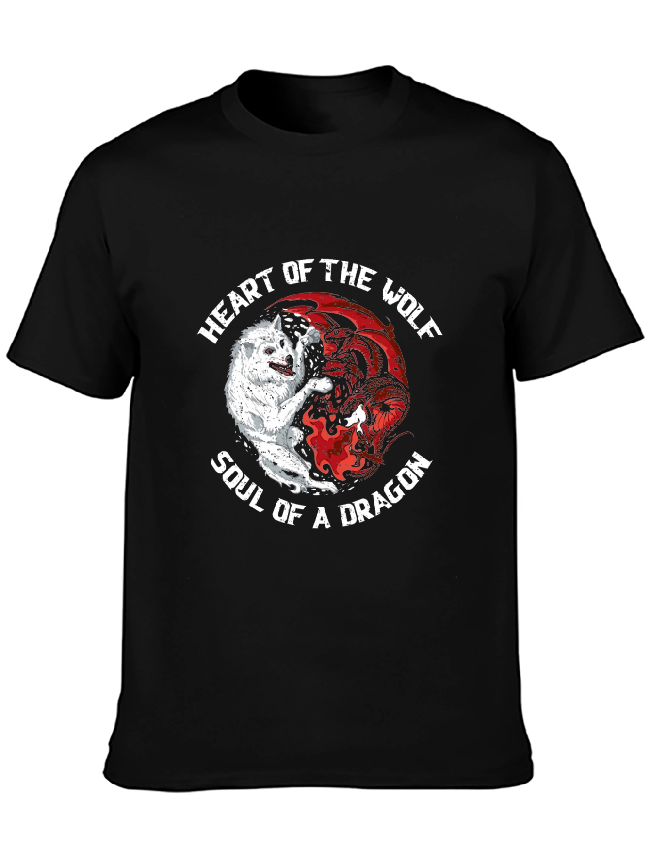 Heart of the Wolf Soul of a Dragon T-Shirt