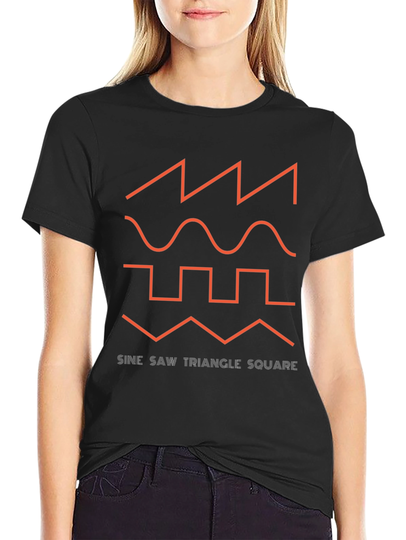 Sine Saw Triangle Square Graphic Tee