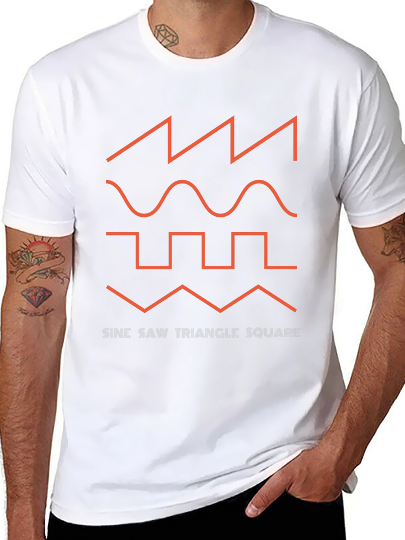 Sine Saw Triangle Square Graphic Tee