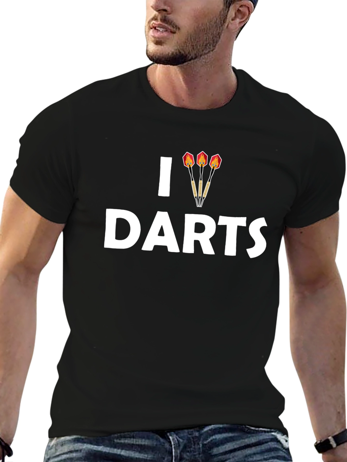 I Dart Darts T-Shirt - Casual Black Tee