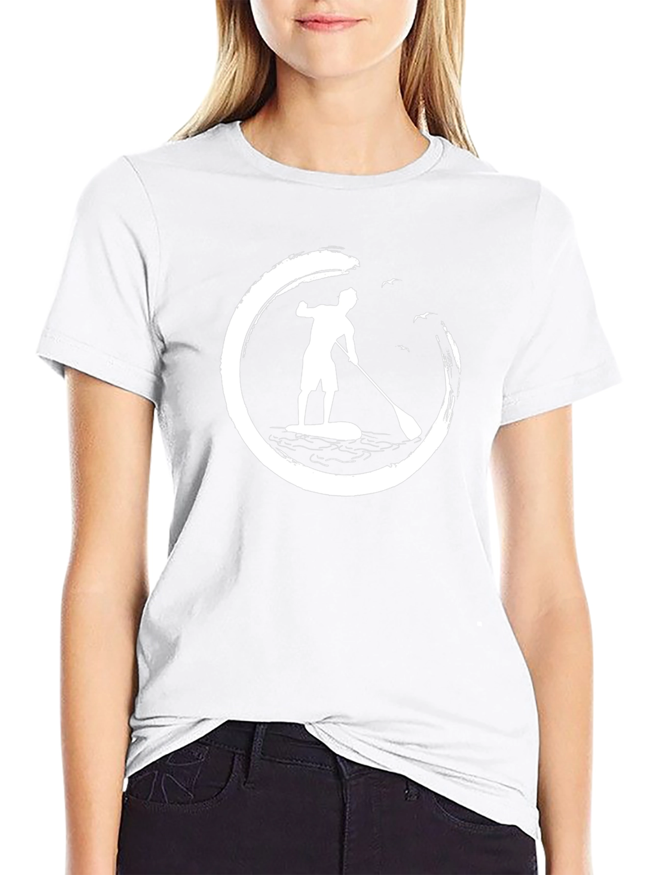 Paddle Board T-Shirt - Zen Circle Design