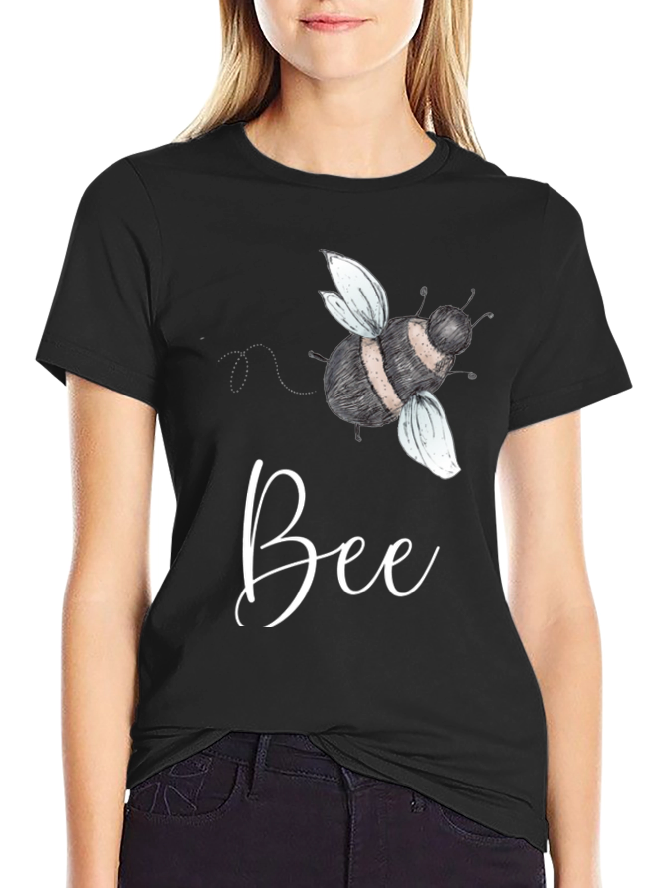 Stylish Bee Graphic T-Shirt - Soft Cotton Blend