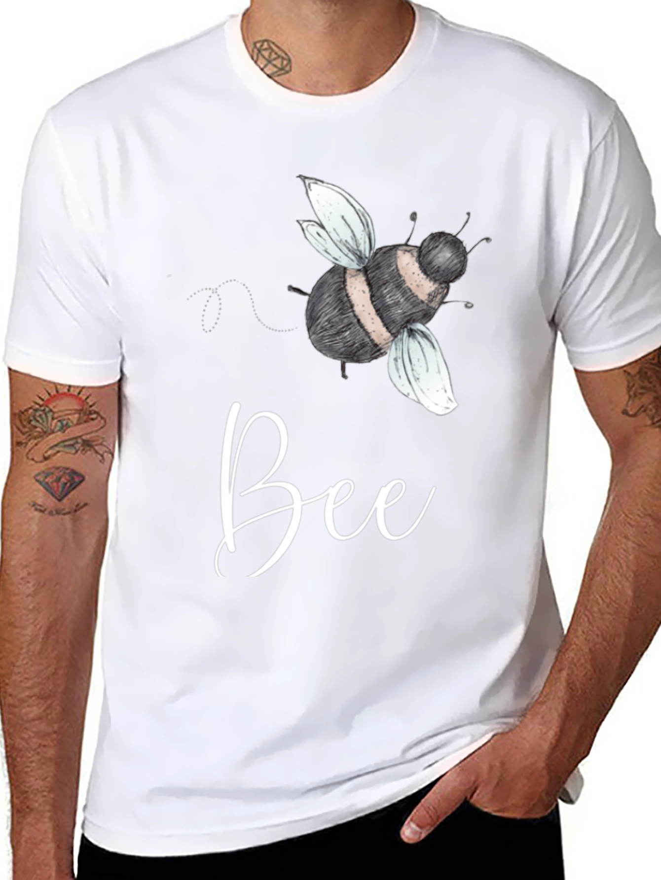 Stylish Bee Graphic T-Shirt - Soft Cotton Blend