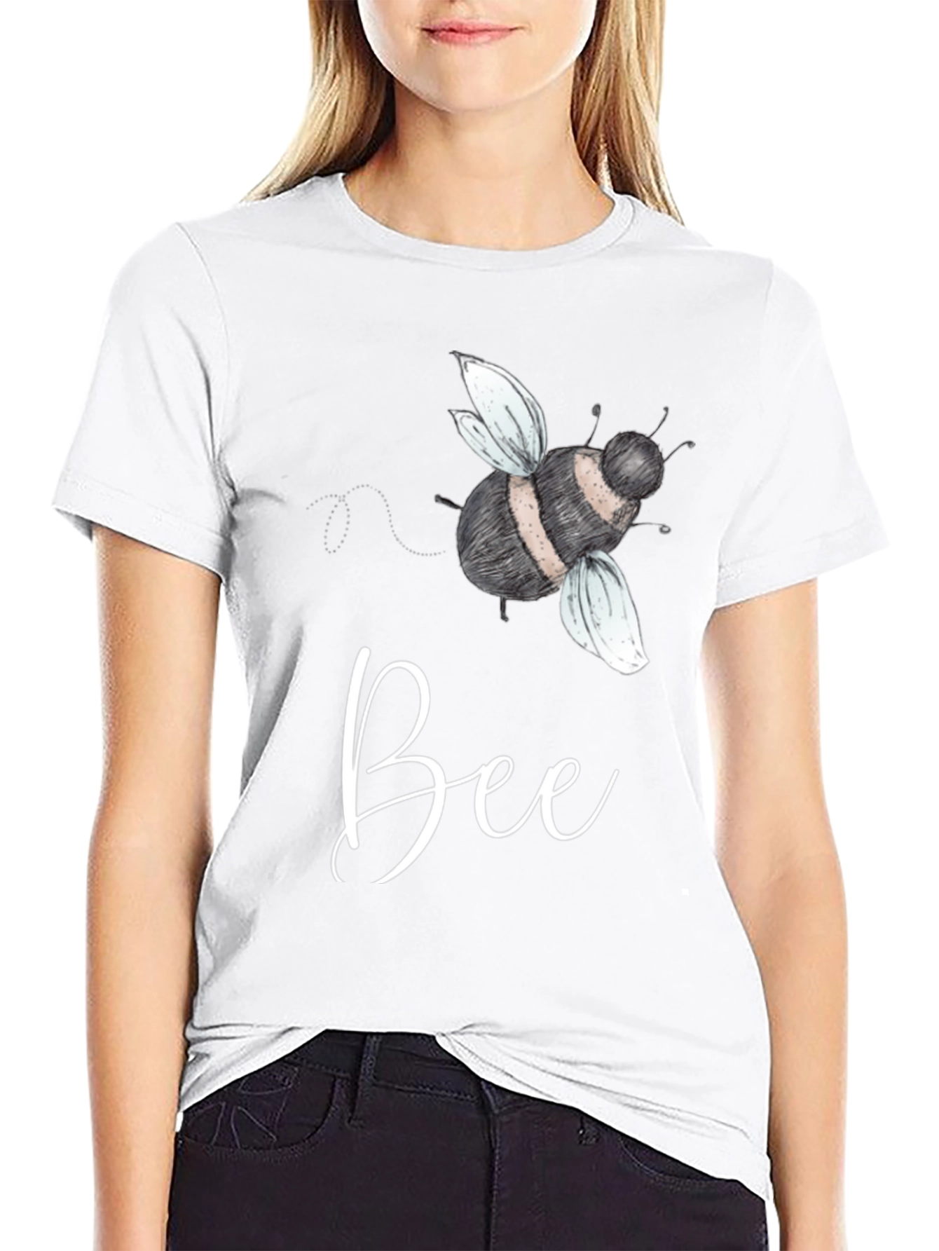 Stylish Bee Graphic T-Shirt - Soft Cotton Blend