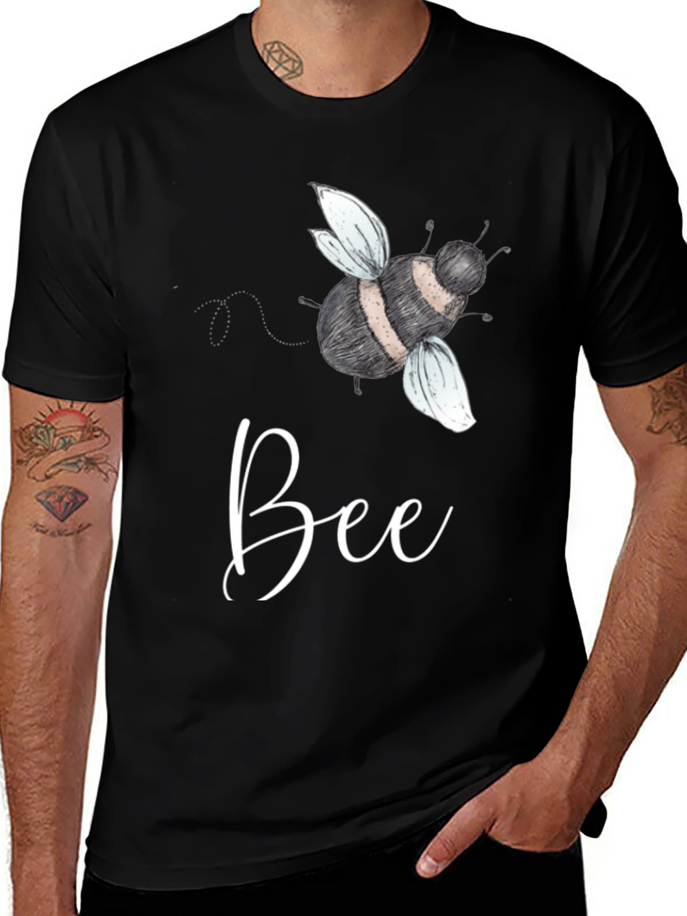 Stylish Bee Graphic T-Shirt - Soft Cotton Blend