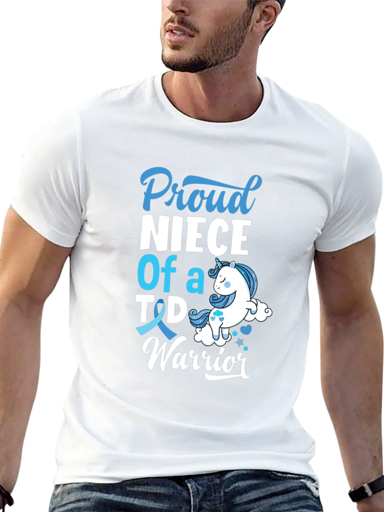 Proud Niece of T1D Warrior Black T-Shirt