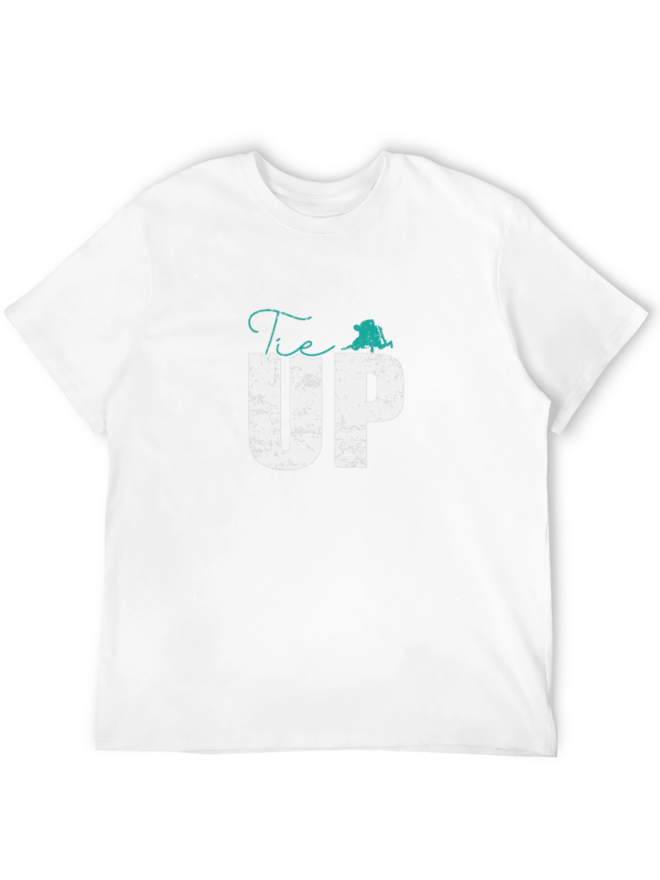 Tie Up Graphic Print Black T-Shirt