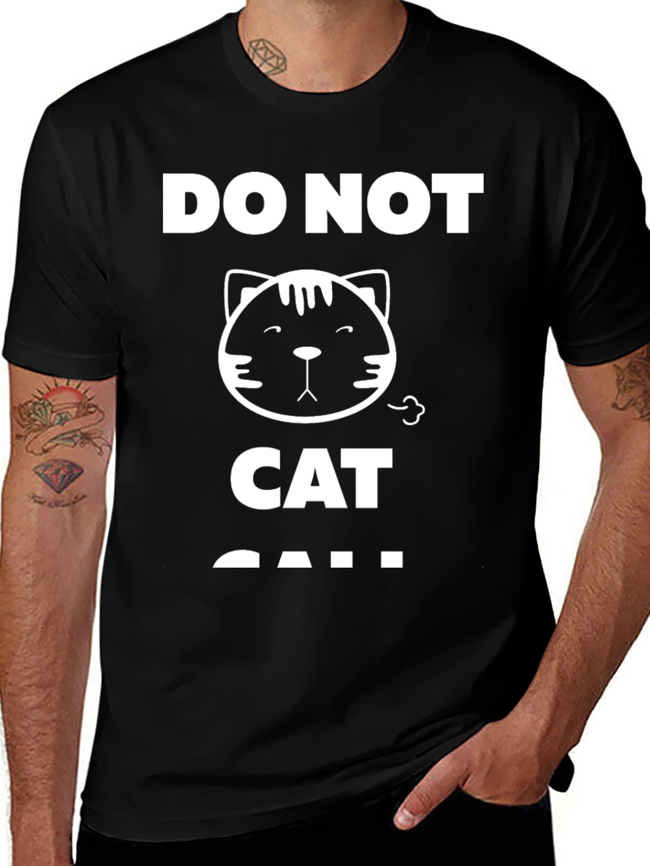 Funny Do Not Cat Call Graphic T-Shirt