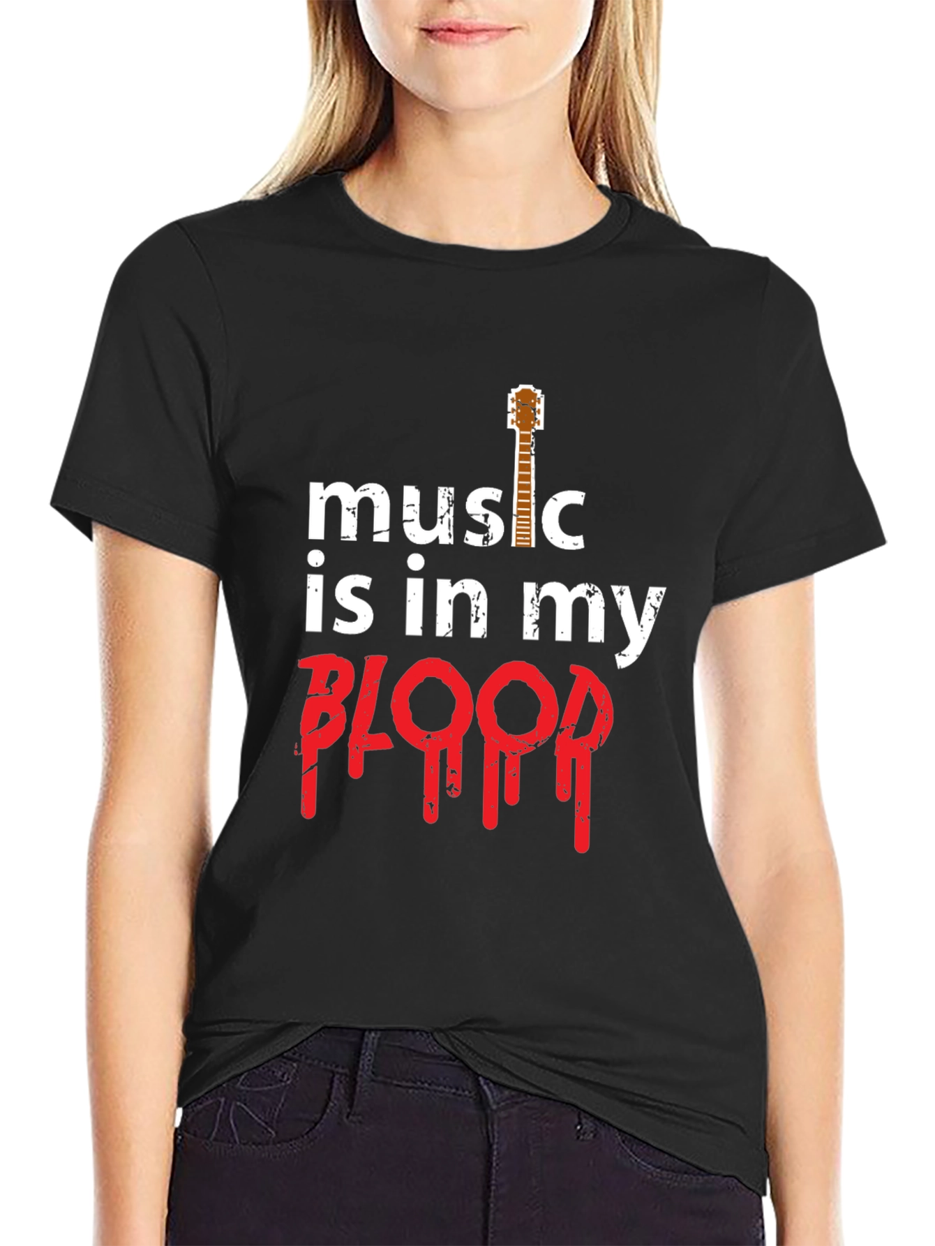 Music is in my Blood Guitar T-Shirt