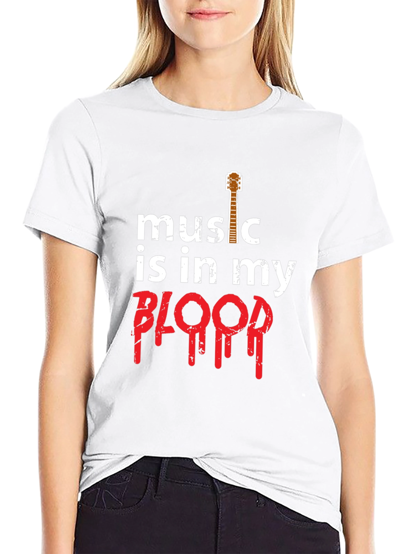 Music is in my Blood Guitar T-Shirt