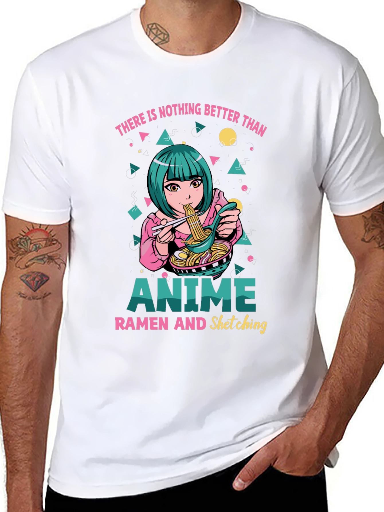 Anime Ramen Sketching Graphic Tee