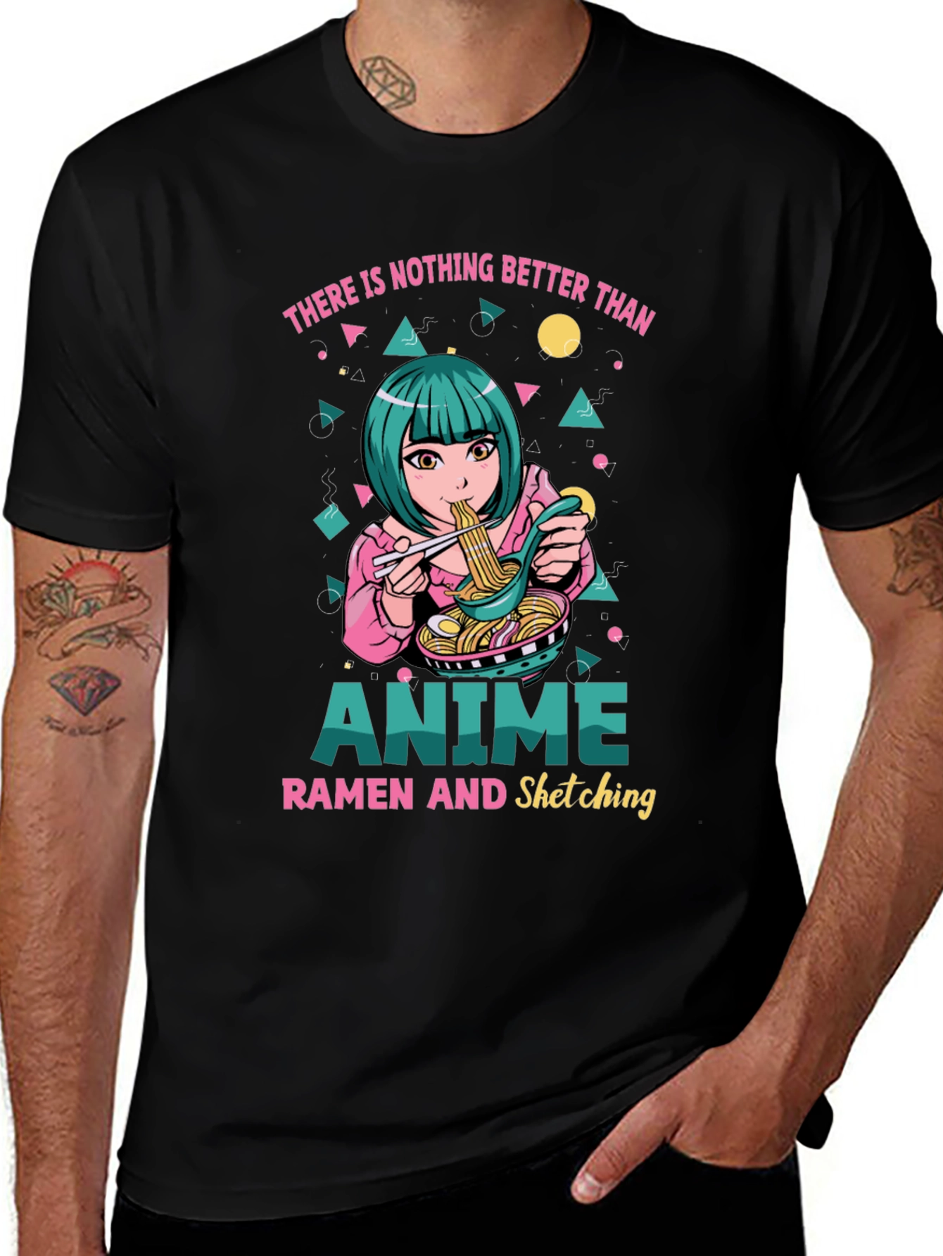 Anime Ramen Sketching Graphic Tee