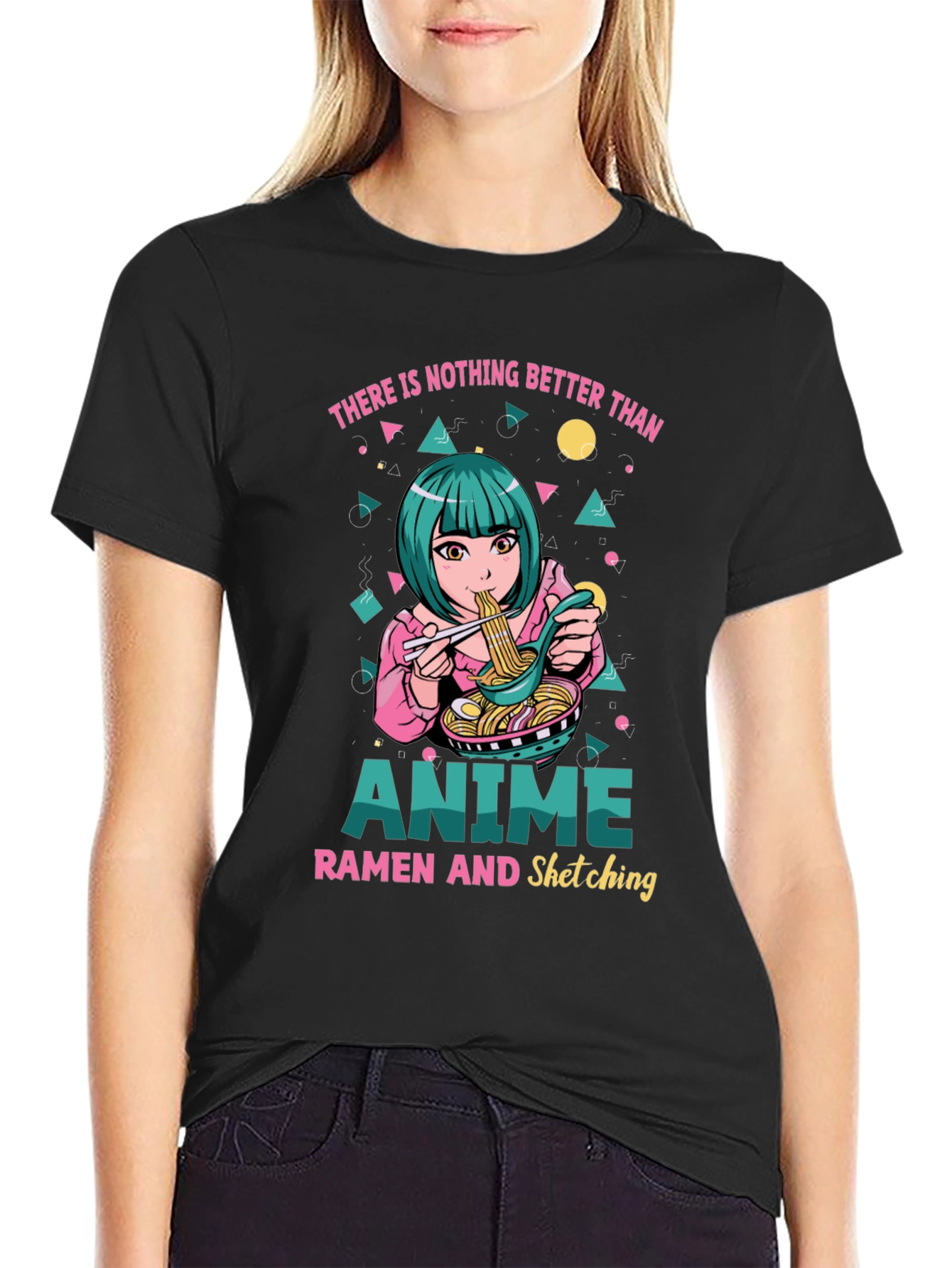 Anime Ramen Sketching Graphic Tee