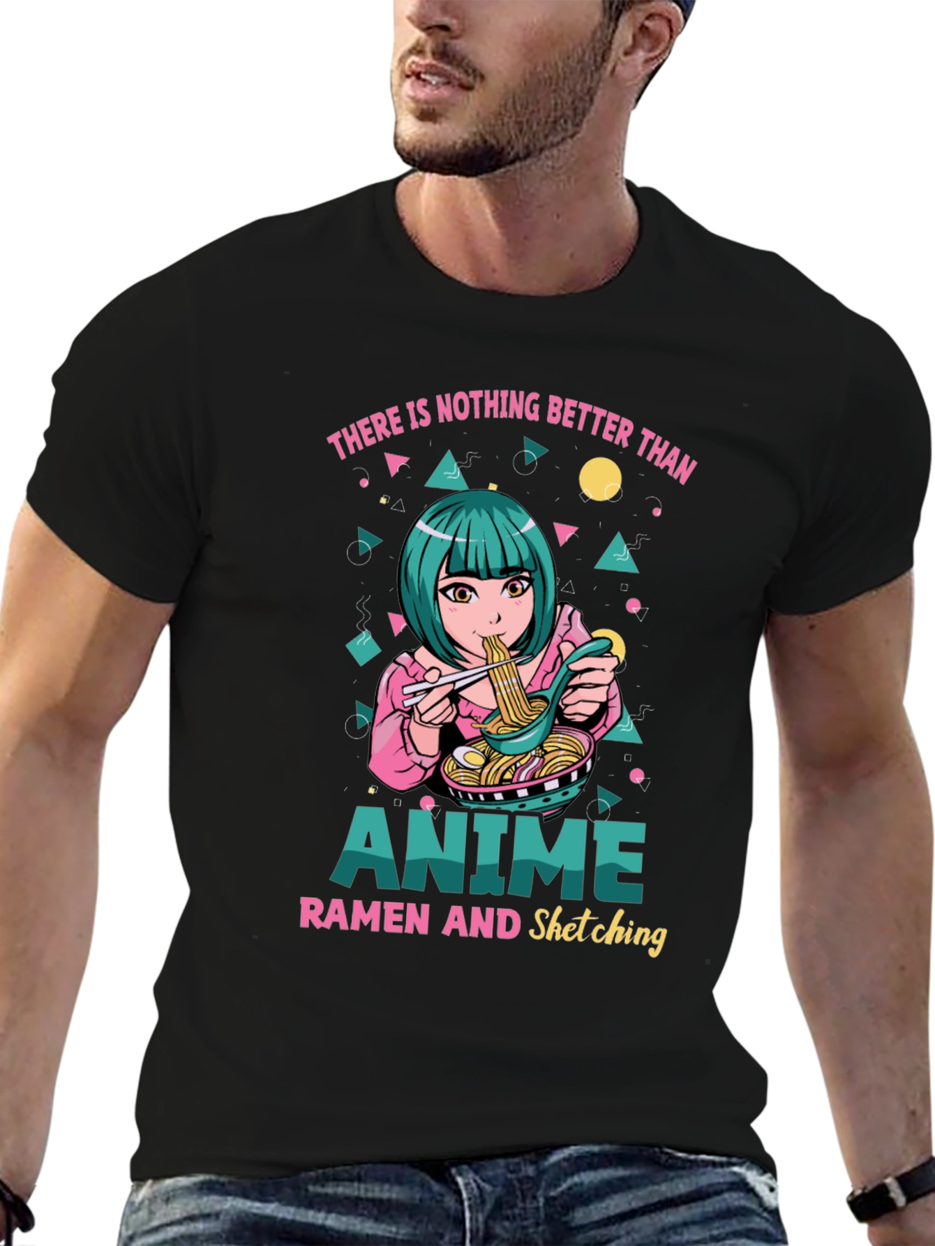 Anime Ramen Sketching Graphic Tee