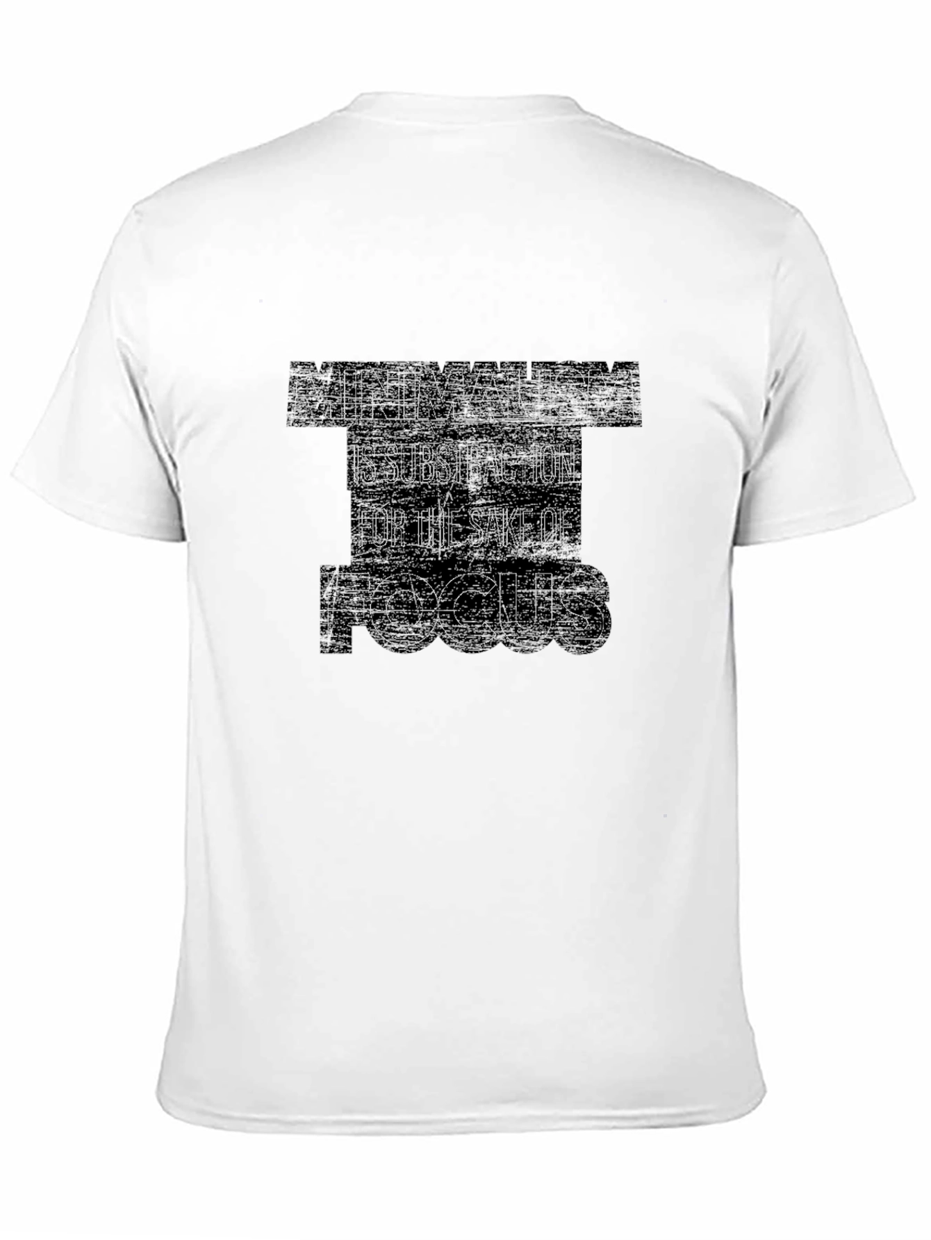 Minimalism Focus Black T-Shirt