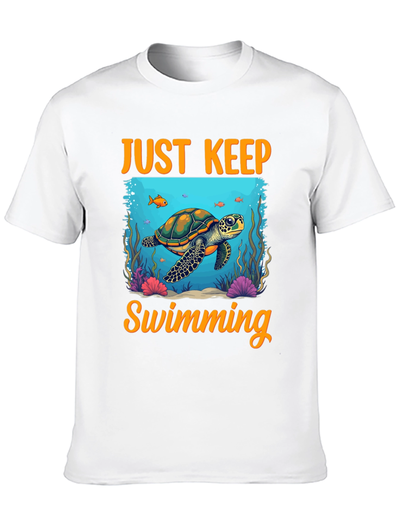 Just Keep Swimming Turtle Graphic Tee