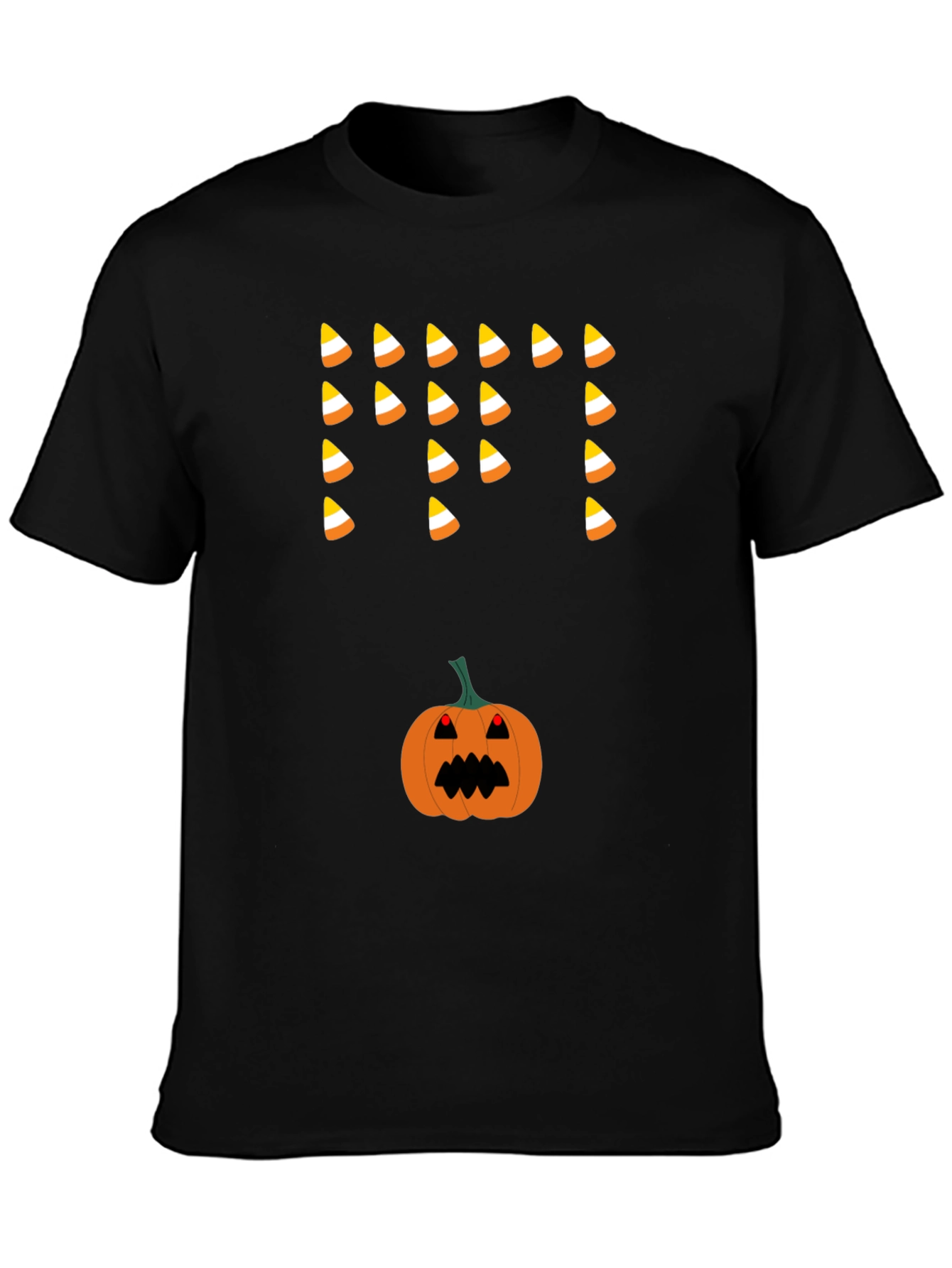 Halloween Candy Corn & Pumpkin T-Shirt