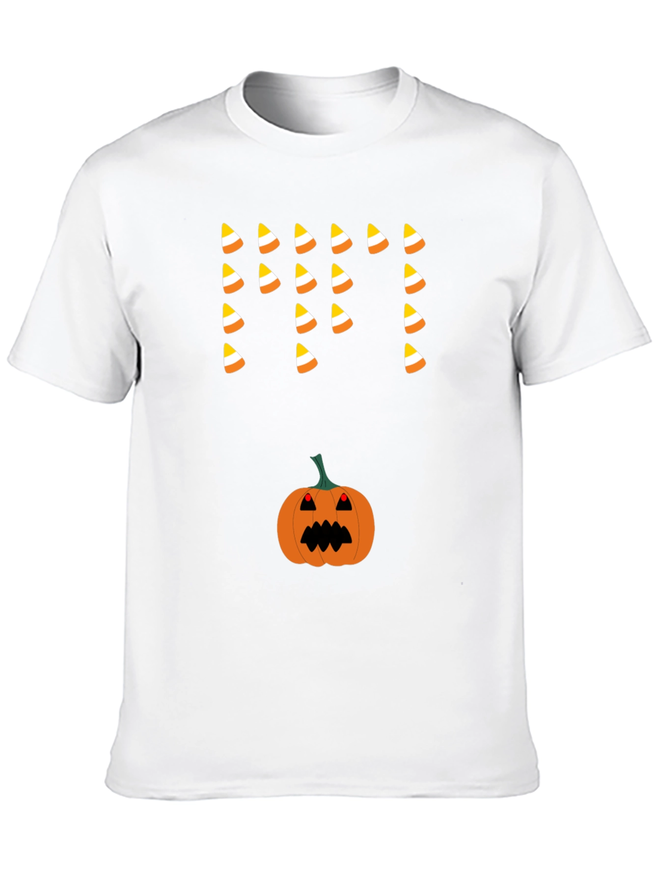 Halloween Candy Corn & Pumpkin T-Shirt