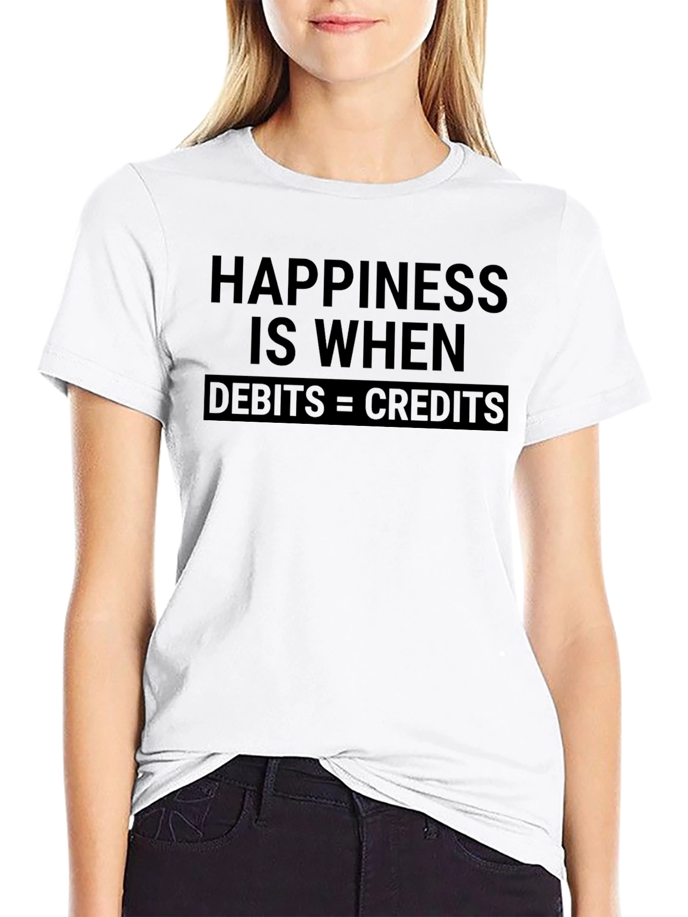 Accountant Happiness Black T-Shirt