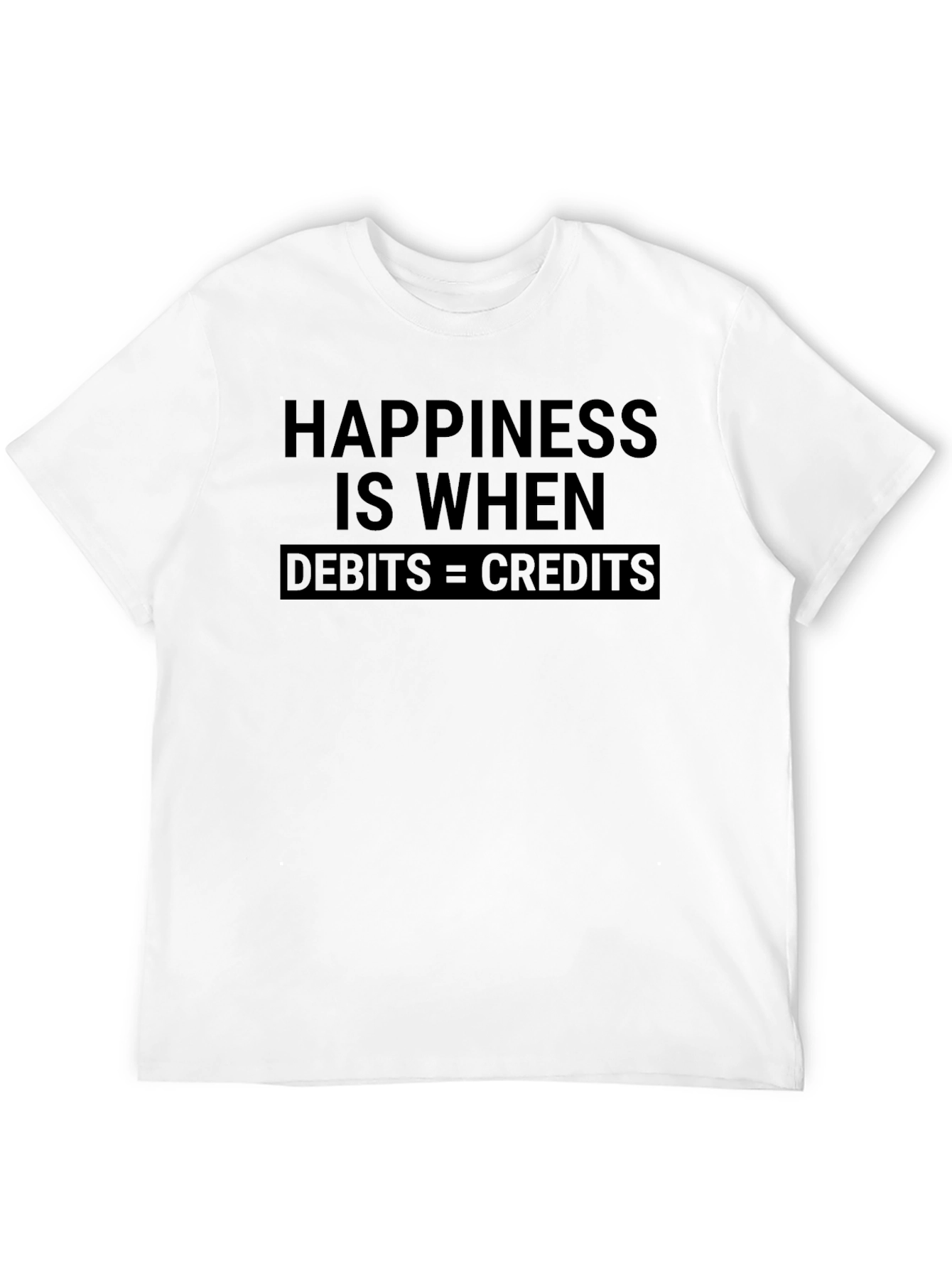 Accountant Happiness Black T-Shirt
